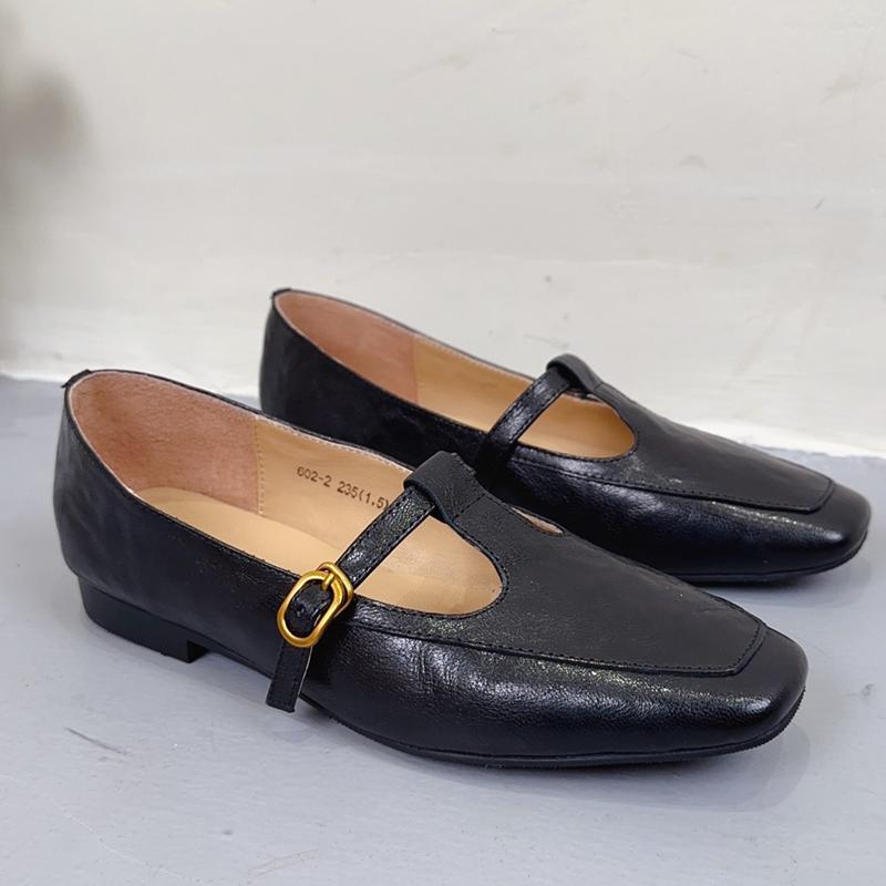Модные туфли Мэри Джейн из коровьей кожи, полностью из натуральной кожи, подкладка из овчины, плоская подошва для неспешных прогулок, обувь для пожилых людей в стиле ретро и ностальгии, женская обувь
