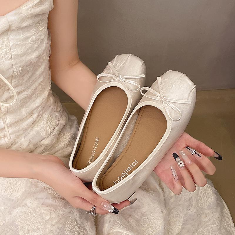 Niche Casual Versatile Pig's Trotter Shoes Women's Shoes 2025 New Spring Horseshoe Pig's Foot Shoes One-pedal Single Shoes