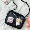 Роскошная сумка Pu Ita Crossbody для женщин, милые сумки Lolita, симпатичная прозрачная сумка через плечо в стиле кармана