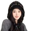 Warm Bucket Hat Lacing Earmuff Knitted Hat Cute Winter Hat  for Women