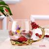 Эмалированная кружка для кофе ручной работы, хрустальная чашка для молока, лимона, цветка чая, высококачественная стеклянная посуда для напитков, подарочная кружка для пары на свадьбу для влюбленных