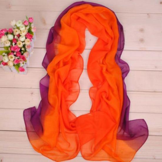 Silk Scarf Light Weight Practical Portable Women Chiffon Scarves for Daily Wear