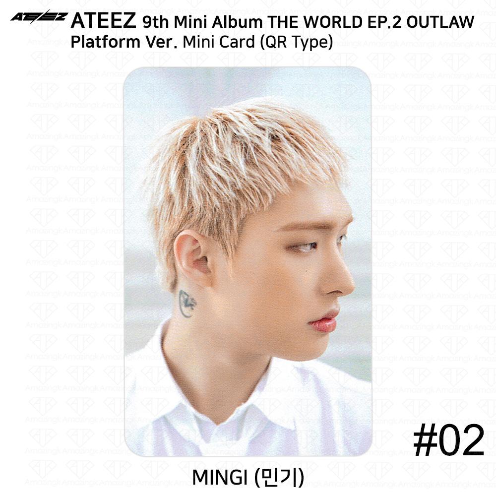 ATEEZ 9-й мини-альбом THE WORLD EP.2 OUTLAW Platform Ver QR Фотокарточка Изображение карты