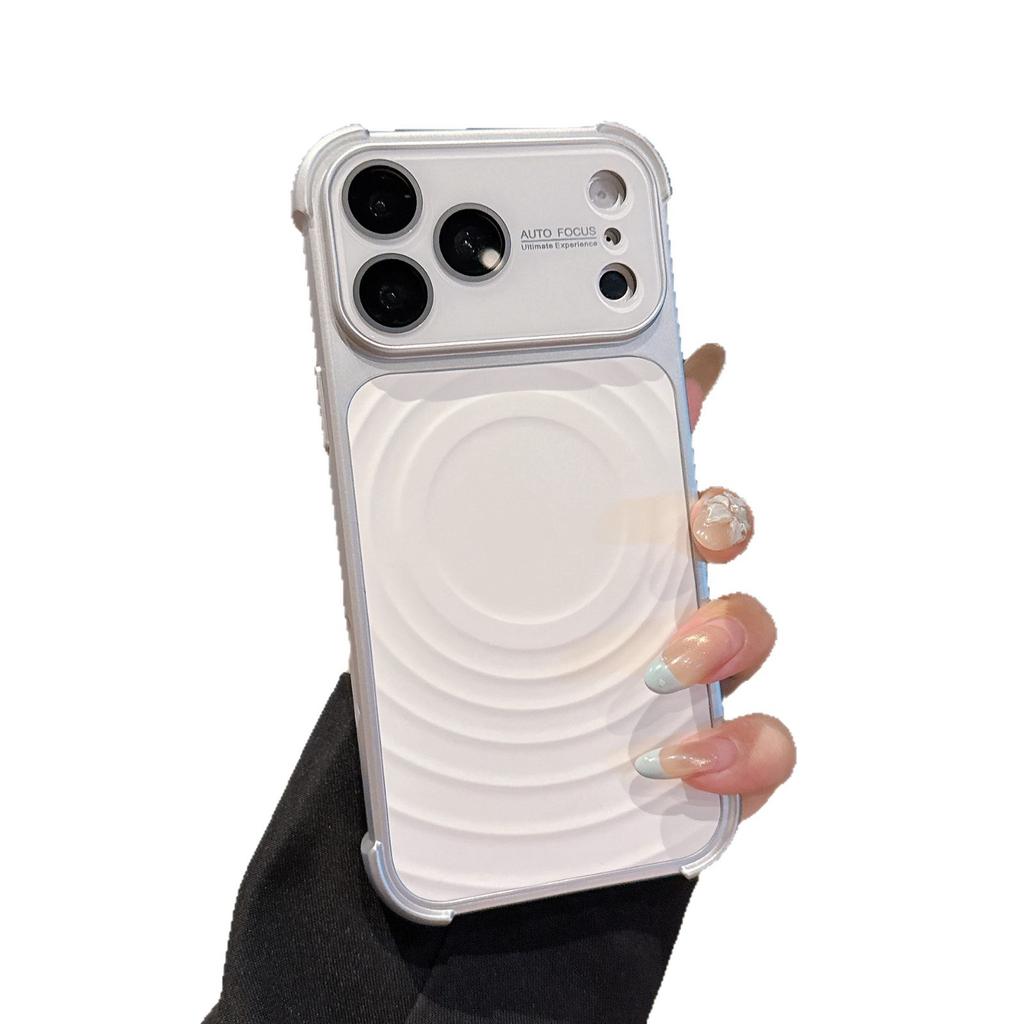 Жидкий силикон большое окно, подходит для iPhone17promax волна магнитное всасывание четыре угла защита от падения чехол для мобильного телефона Apple 16
