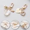1PC Pearl Pendant Shell Keychain Keychain Heart Keychain Cute Metal Pendant Bag Ornament Fashion