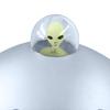 Игрушка Off the Wall Toys Инопланетный светящийся в темноте НЛО космический корабль и сгибаемая фигурка