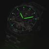 Men Business Casual Mechanical Watch Calendar Week Moon Phase Multifunctional Waterproof Luminous Stainless Steel Wristwatch