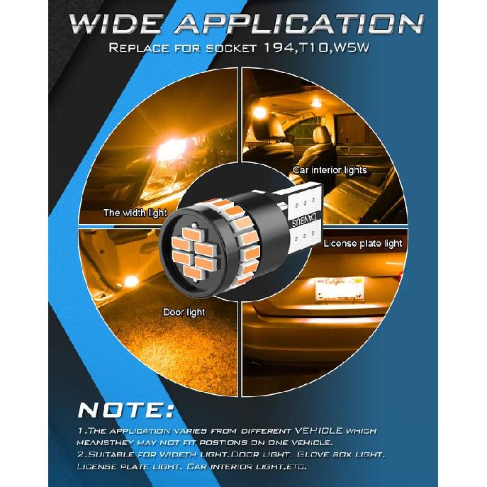 2x Светодиодные лампы T10 W5W Canbus для габаритных огней Nissan Leaf Note Juke Qashqai J10 Teana J32 Primera P12 Pathfinder