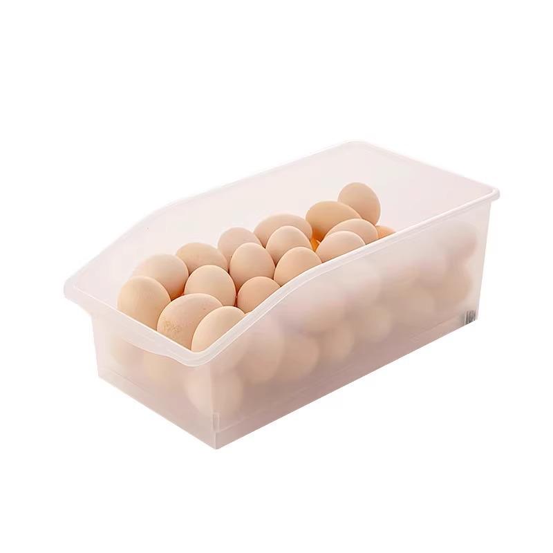 Egg & Beverage Dispenser Basket: Pull-Out Storage Box for Refrigerator & Freezer