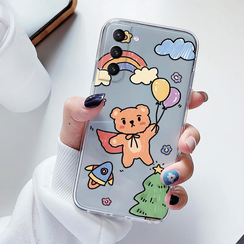 Case For Samsung Galaxy S23 S 23 Plus S23 Ultra S26 + Phone Cover Soft Shockproof Bumper Silicone Fundas Coque Cute Paint Clear
