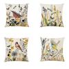 2024 Modern Minimalist Butterfly Bird Linen Pillowcase for Sofa