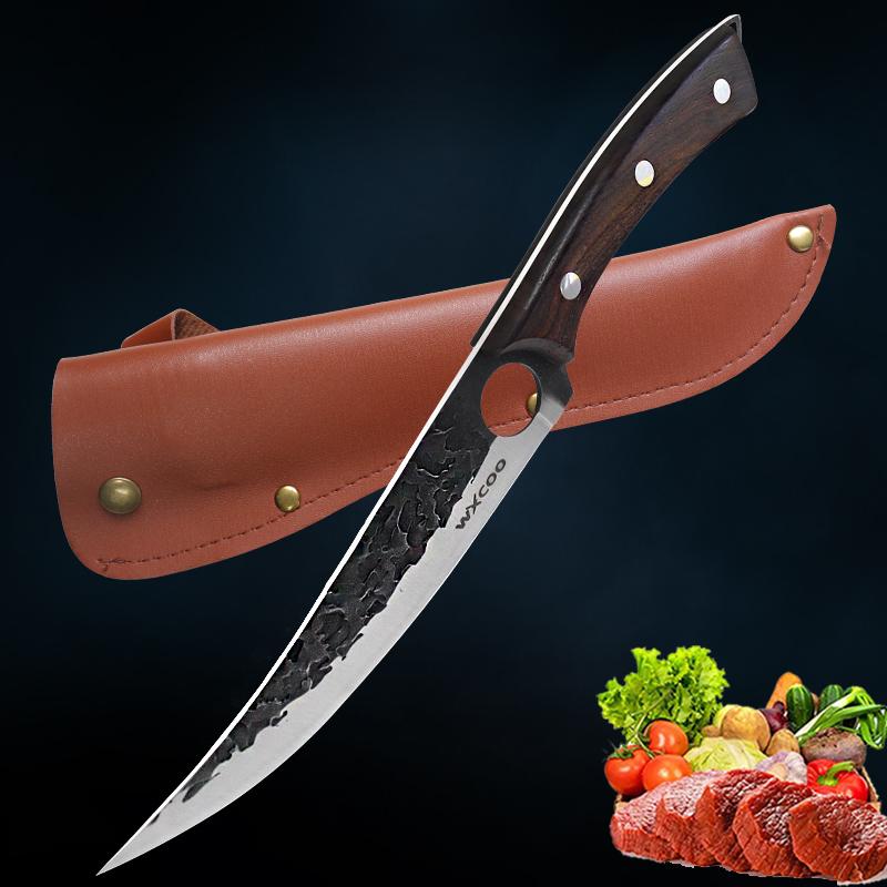 Нож шеф-повара, нож для нарезки, обвалочный нож из нержавеющей стали, острый многофункциональный нож для убоя, удобный небольшой кухонный нож для дома