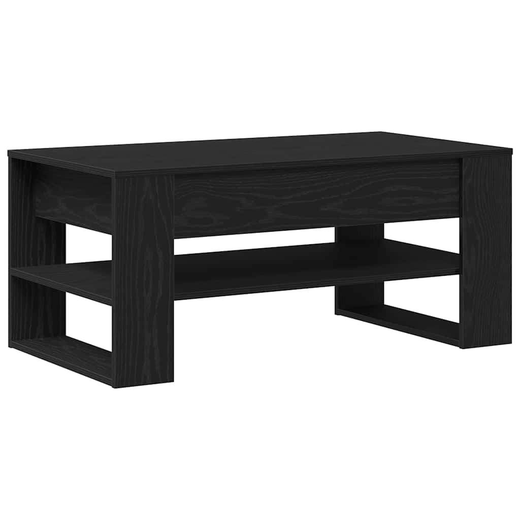 Coffee Table Black Oak Look 102 x 55 x 45 cm Engineered Wood