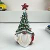 Christmas Tree Gnome Statues Home Decor Resin Figurines for Living Room Desktop Ornament Christmas Decoration Crafts Gift