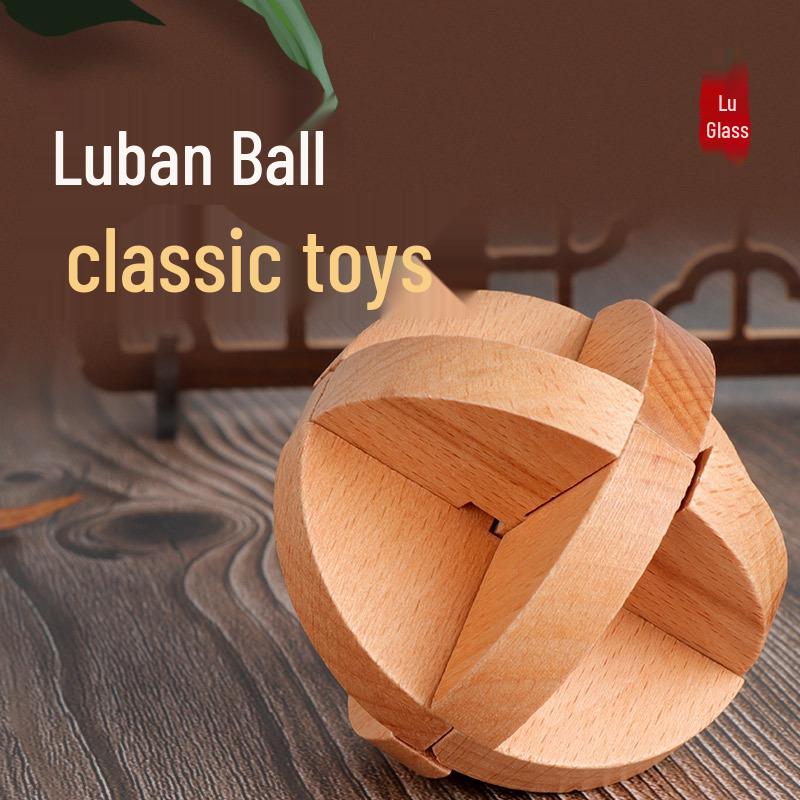 Kids' Educational Luban Lock IQ Puzzle Set: Assembly Toy for Stress Relief