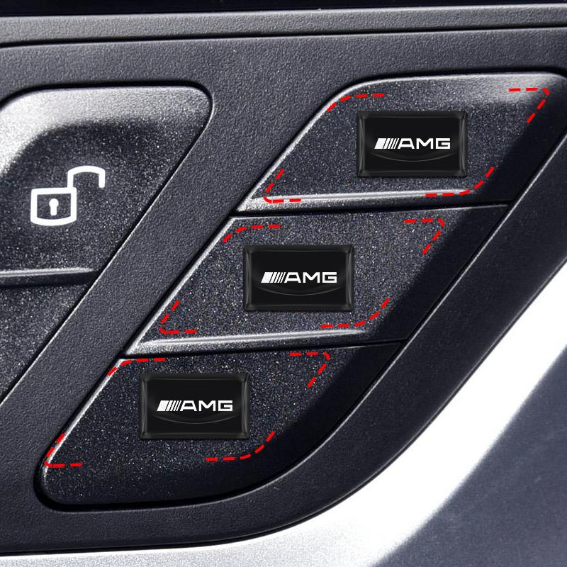 2/5/10 шт. Наклейки с 3D-эмблемой логотипа автомобиля на руль из углеродного волокна для Mercedes Benz AMG GLE GLS GLC CLA GLB ML C500 C200 C300 W204 W206 W205 W212 W203