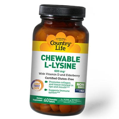 Жевательный Лизин, Chewable L-Lysine 600, 60таб (27124010)