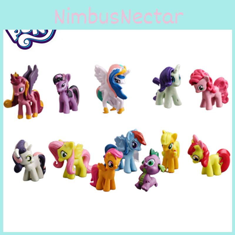 Набор из 12 фигурок My Little Pony, топперы для торта, украшения для дома, подарки
