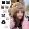 Cute Bear Hat for Winter Furry Ears Beanie Plush Bear Superrr Soft Touch For Girls Furry Bear Hat Christmas Gifts