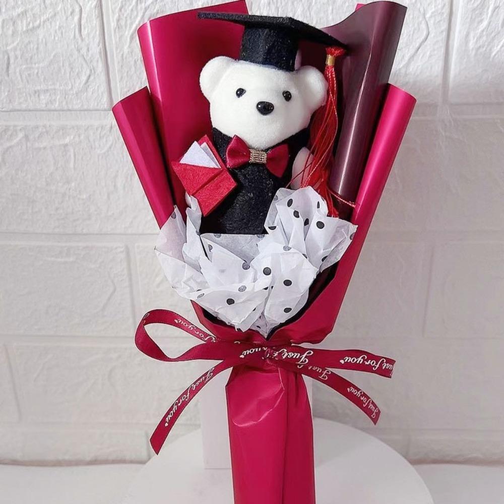 Прекрасный букет из мишек на выпускной Прекрасный мишка Докторский мишка Игрушечный мишка Плюшевый букет из мишек Сезон выпускных