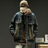 Denim Jacket Men'S American High Street Trendy Brand Retro Top Washed Loose Ruffian Handsome Jacket