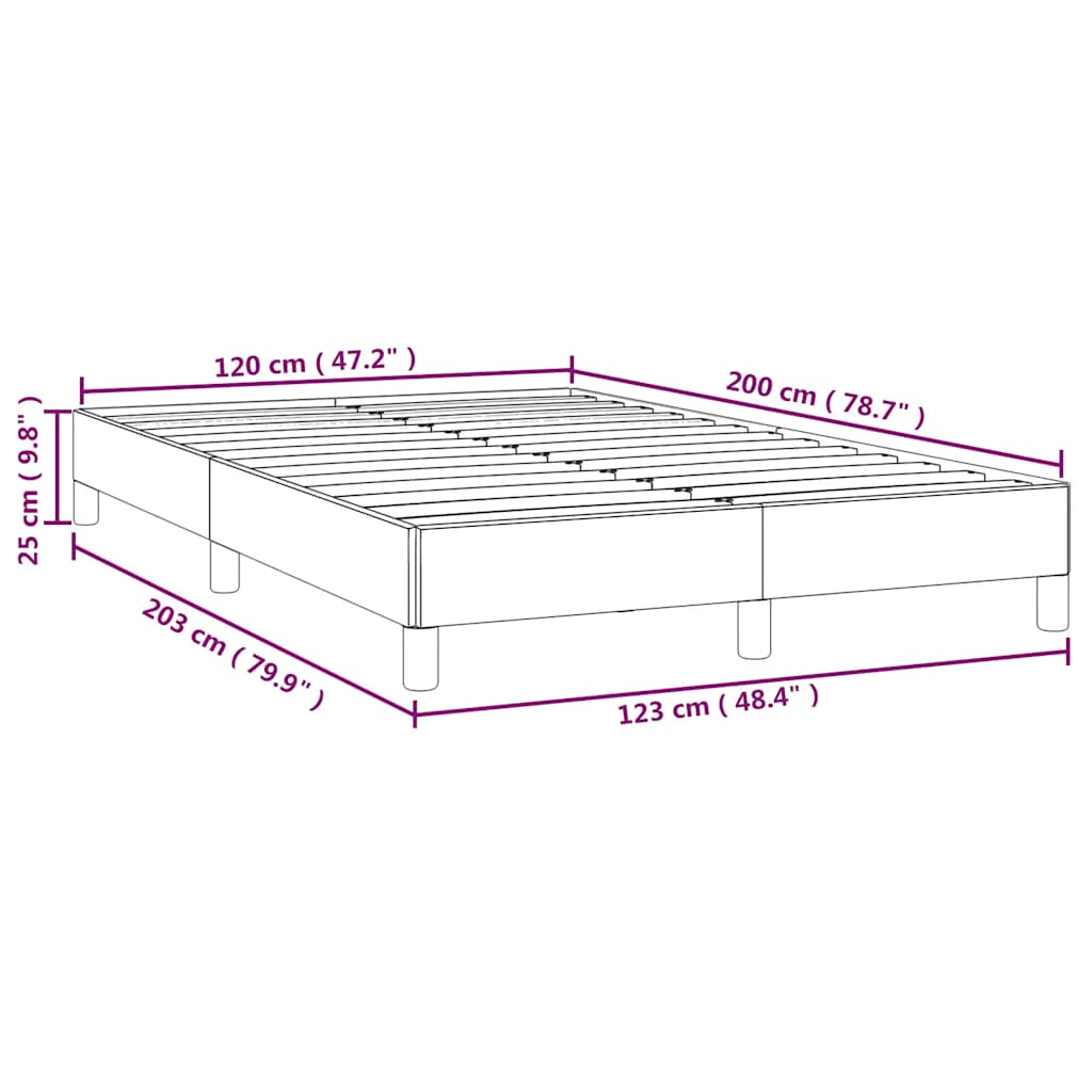 Bed Frame without Mattress Dark Green 120 x 200 cm Velvet