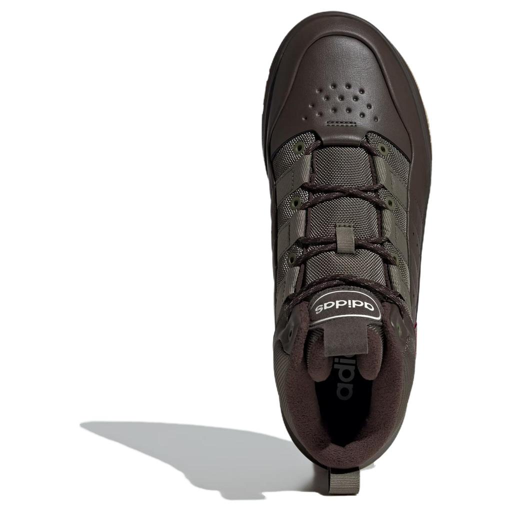 Adidas Fusion Storm 2.0 Comfortable Stylish Non-Slip Wear-Resistant Warm Mid-Top Retro Basketball Shoes Unisex Sneakers Brown Green JP7716