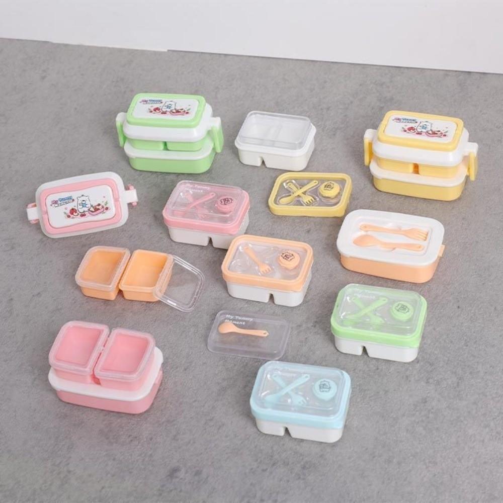 Miniature Simulated Dinner Box Bento Box Model Kids Pretend Play Toy Set