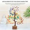 Seven Chakra Crystal Tree Showpiece for Home | 8-10 Inch Handcrafted Good Luck Feng Shui Tree | Gift Item for Women | Living Room Decor
