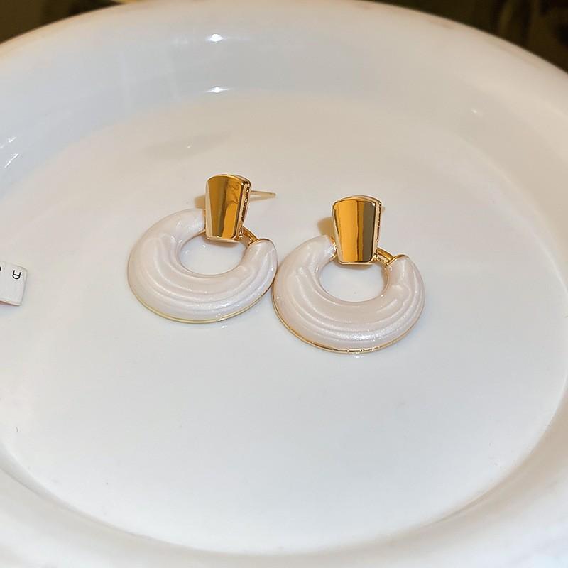 Серьги Love с геометрическим рисунком, простые серьги с цветами, модные серьги с темпераментом, элитные серьги, подарки