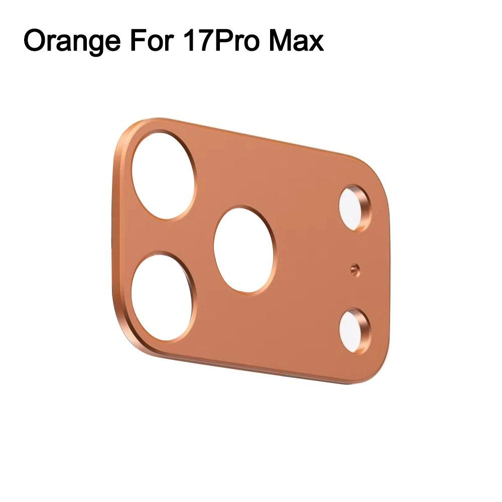 Металлический протектор объектива из алюминия Полное покрытие Оранжевая крышка объектива камеры Защита от царапин HD для iPhone 17Pro/17 Pro Max