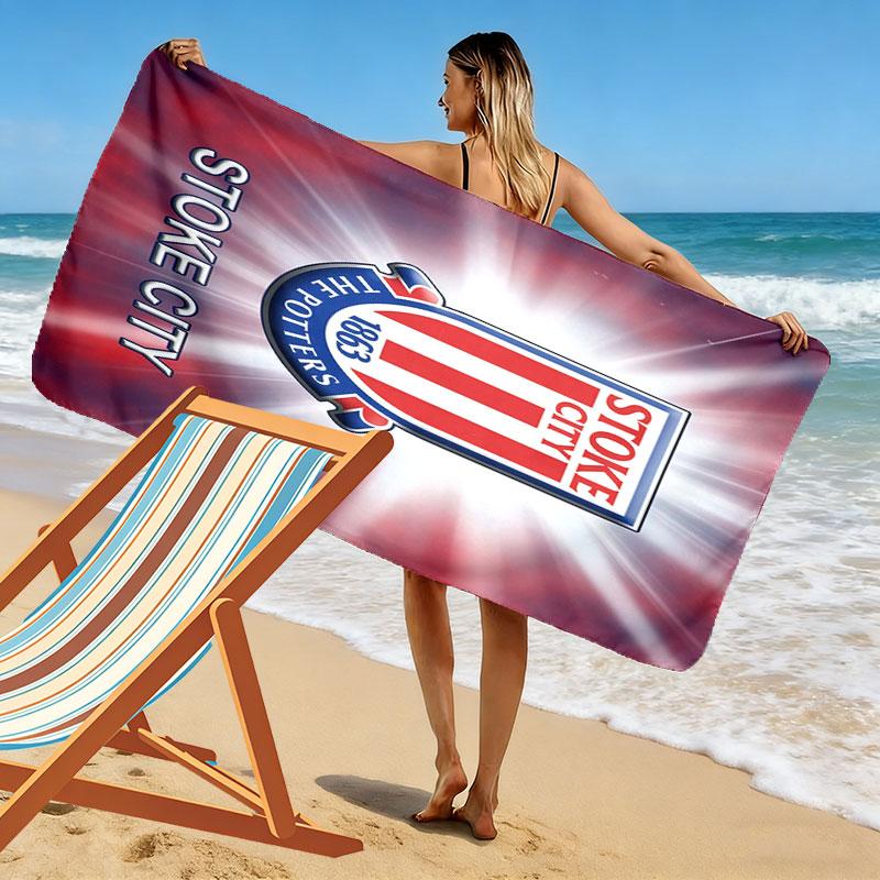 SCFC logo Beach Towel, Large Soft Quick Dry Towel for Beach Camping Swimming