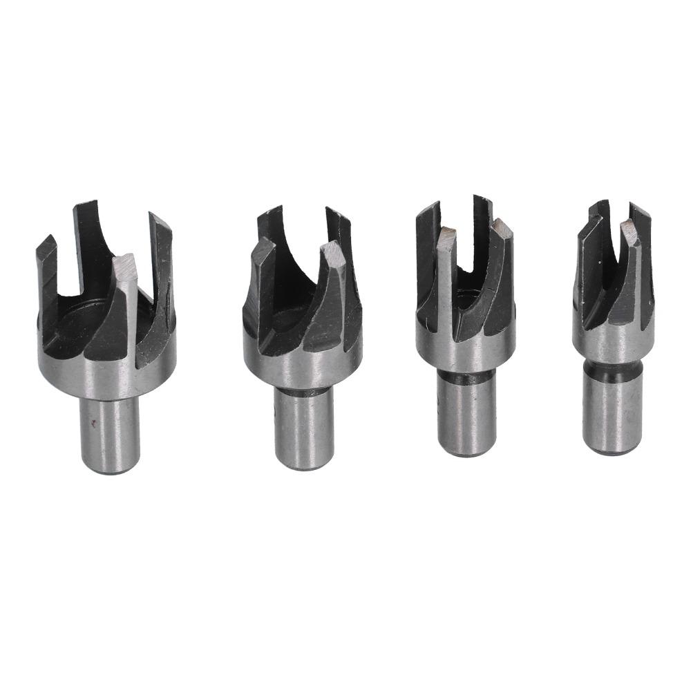 8pcs Straight and Tapered Taper Wood Plug Cutter Drill Bit Set Woodworking Drilling