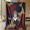 Serbia Printed Flannel Blanket Skin Friendly Warm Decorative Throw for Indoor Couch Bed Daily Use