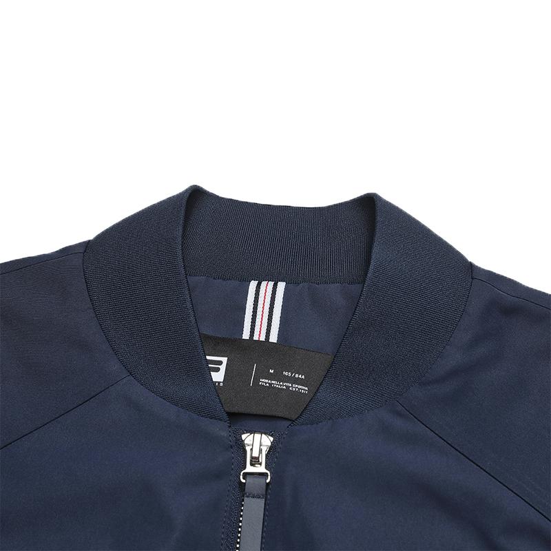 Fila Теннисная мода Минималистичный Классический Ретро Спортивный Повседневный Удобный Теплый Свободный Короткий Хлопковый Жакет Женские куртки Небесно-голубой A11W613904FBU