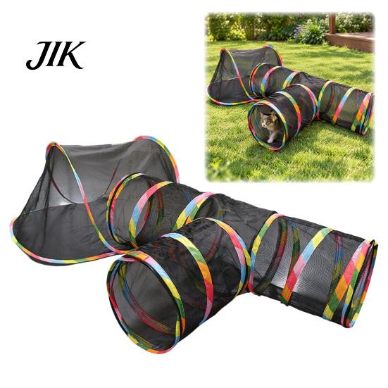 Collapsible Cat Playpen Pop?Up Outdoor Enclosure, Breathable Mesh Tent & Tunnel Easy Setup Play Combo, Portable Catio Playground for Kittens