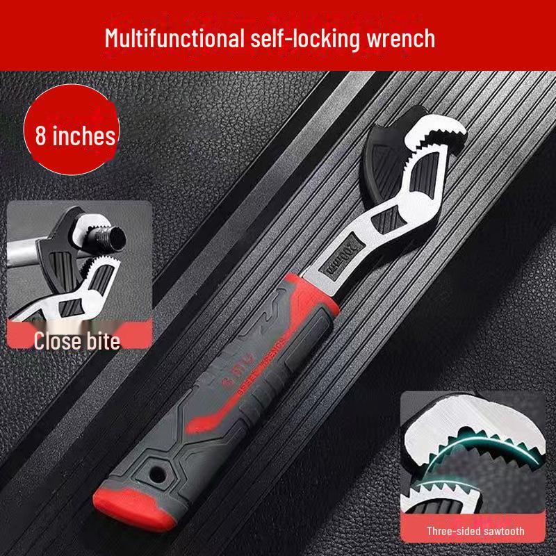 Многофункциональный разводной ключ промышленного класса 10”: Самоблокирующаяся, высокопрочная, хромованадиевая сталь, идеально подходит для использования в ванной комнате.