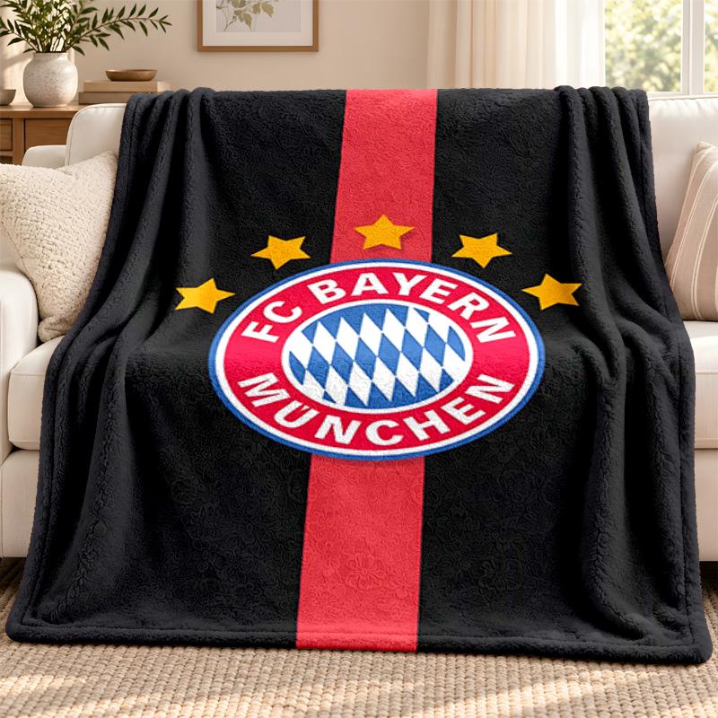 Плед FC Bayern Munchen Фланелевый Плед Мягкий Уютный Плюшевый Плед для Дивана Кровати Легкий Домашний Декор На Открытом Воздухе Кемпинг