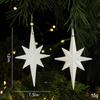 2PCS Plastic Exploding Star Ornament DIY Lightweight Christmas Tree Decoration Gold Silver Red Hanging Christmas Decoration XMAS