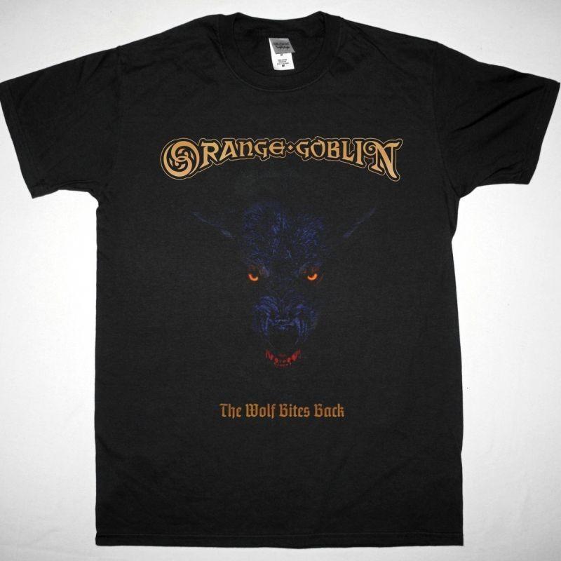 Orange Goblin Wolf Bites Back Black T-Shirt Rock Tee