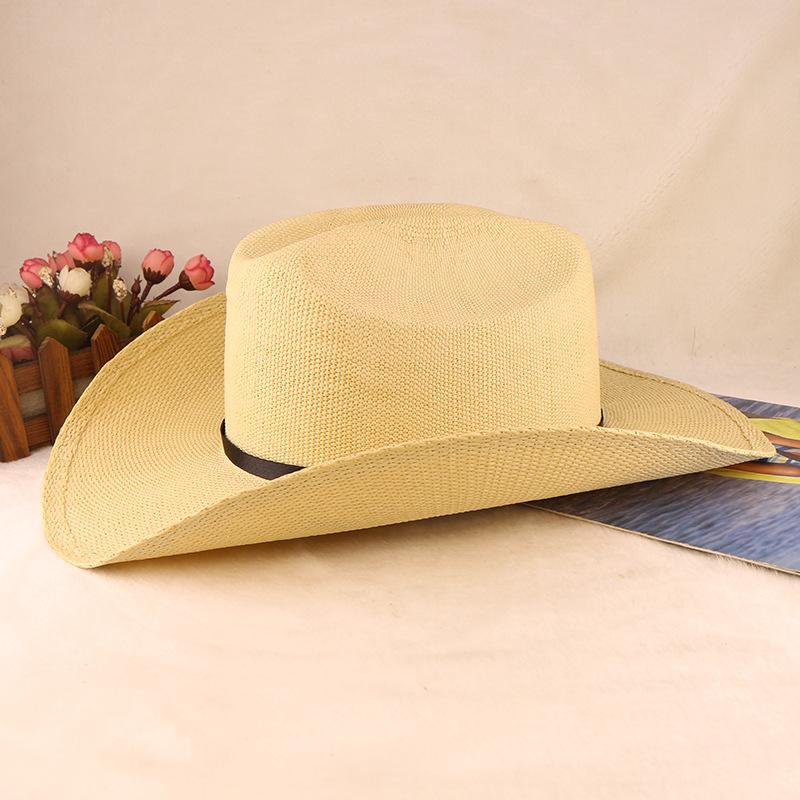 Водонепроницаемая тканая вручную ковбойская шляпа в стиле вестерн-рыцарь, весенне-летняя пляжная соломенная шляпа от солнца для отдыха на открытом воздухе
