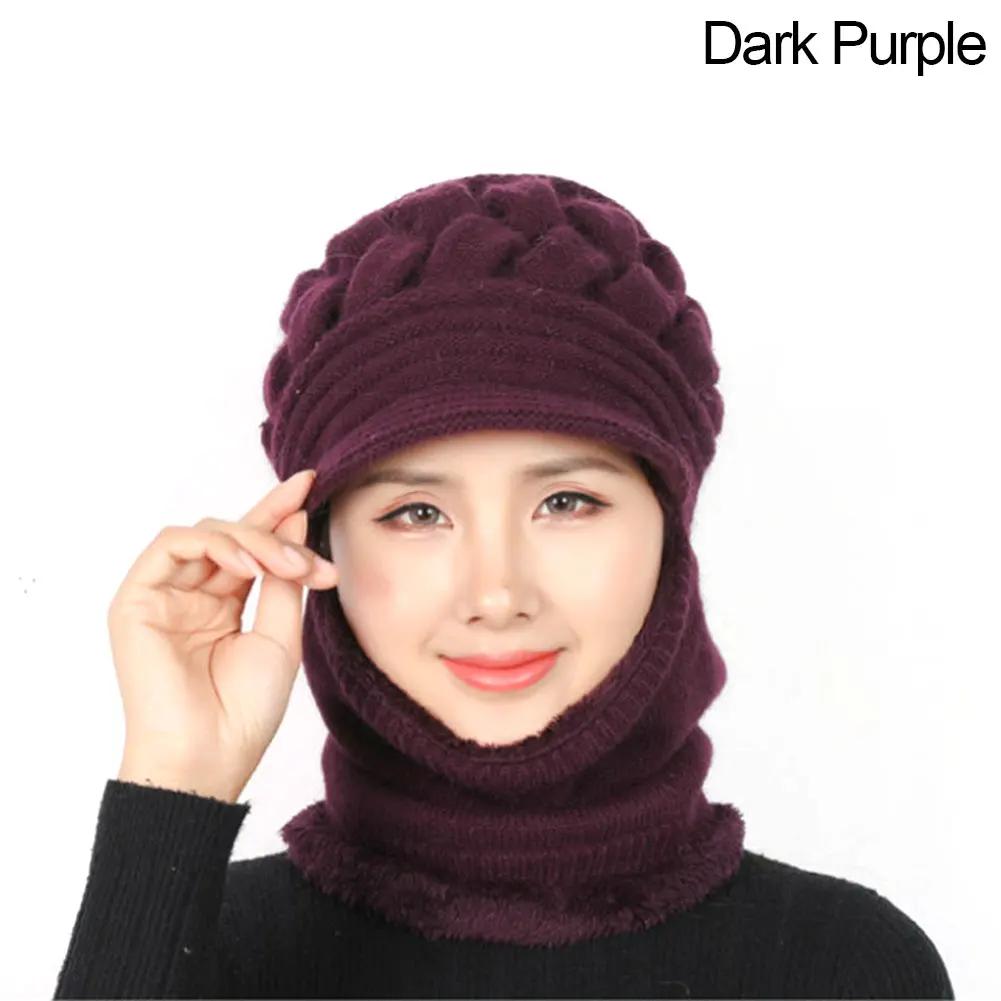 Winter Hat One-piece Beanies Hats Winter Beanies For Men Women Wool Scarf Caps Balaclava Mask  Bonnet Knitted Hat