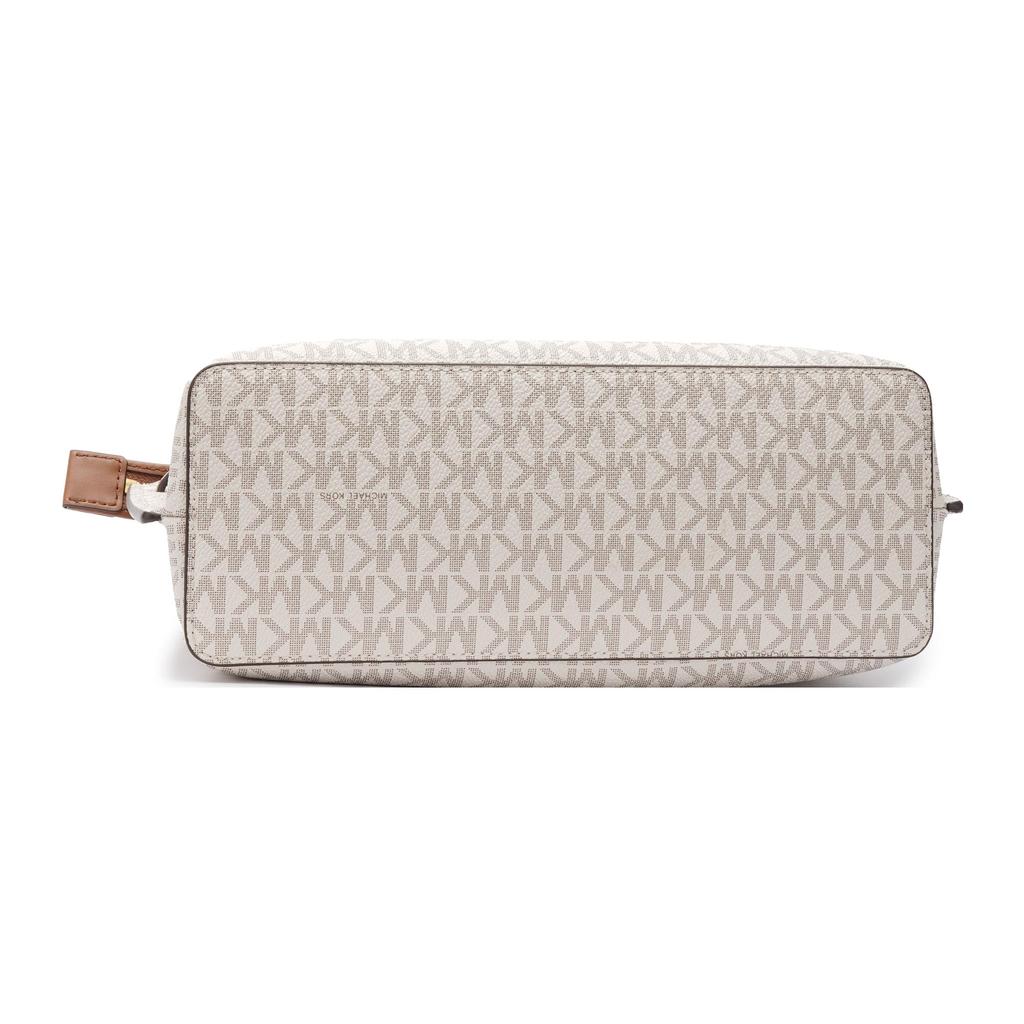 New MICHAEL KORS Emilia Canvas Square Handbag, Shoulder Bag, Crossbody Bag Small Women's Vanilla White 35H0GU5S1B-VANILLA