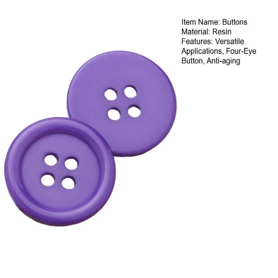 110Pcs Resin Cat Eye Buttons 9mm-30mm Four-Eye Buttons Sewing Accessories DIY