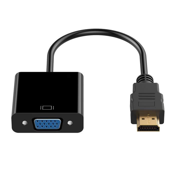 HDMI To VGA Adapter - High Quality - 1080P - Audio Support - HDMI Male - VGA Female