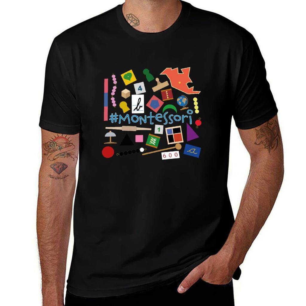 Small Montessori Materials Tshirt Trendy Print Short Sleeve Tshirt