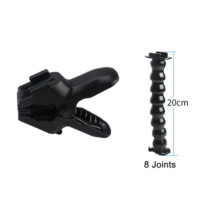 Jaws Flex Clamp Arm Mount Adjustable Gooseneck Holder for GoPro 11 11 9 SJcam Yi DJI Action Camera Tripod Clip Bracket Accessory