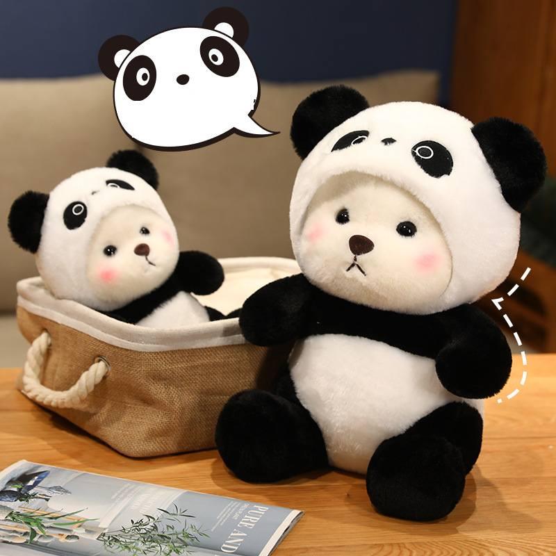 Милый медведь, превратившийся в панду, плюшевая кукла-игрушка для мальчиков и девочек, подарок на день рождения, помощник для сна