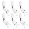 Xydled Duct Rail Spotlight, 50W E11 LED Bulb Included, Wired Duct Rail Fixture Set, Ceiling Light, Set of 6 (Daylight White)