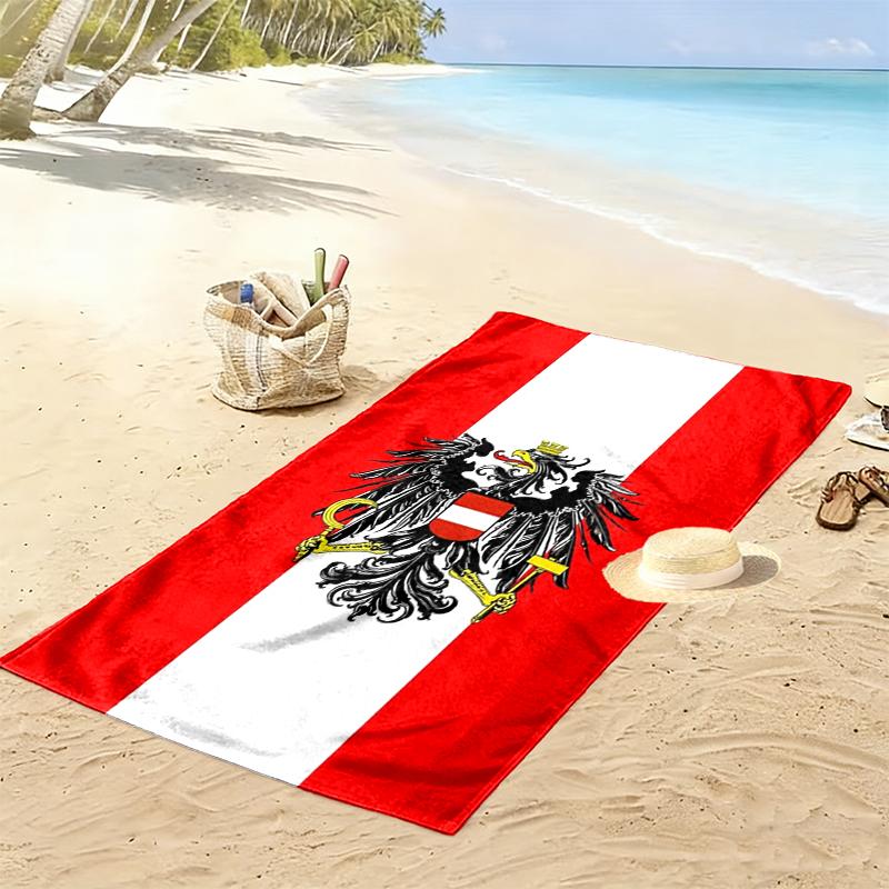 Republik Österreich Print Beach Towel, Large Soft Quick Dry Towel for Beach Camping Swimming